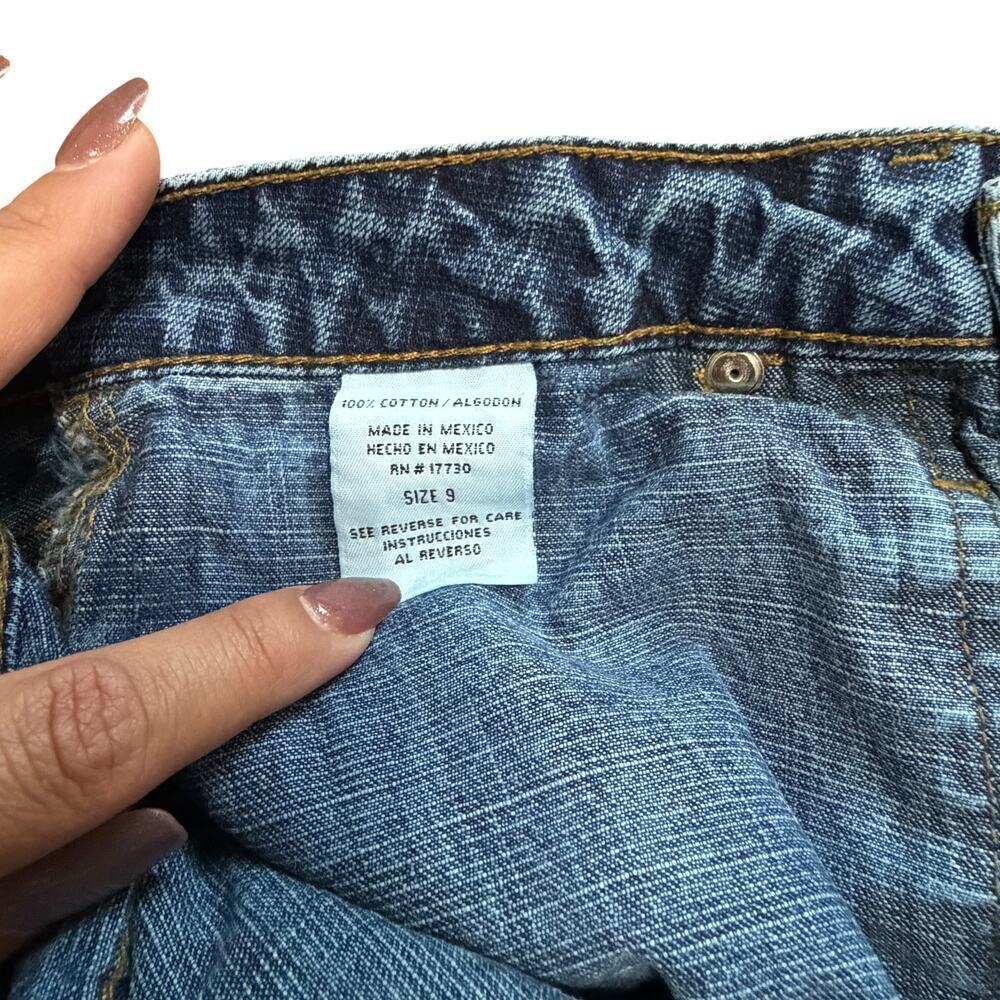 Vintage Y2K Xhiliration Patch Pocket Flare Mid rise Jeans Size 9 - Picture 4 of 8